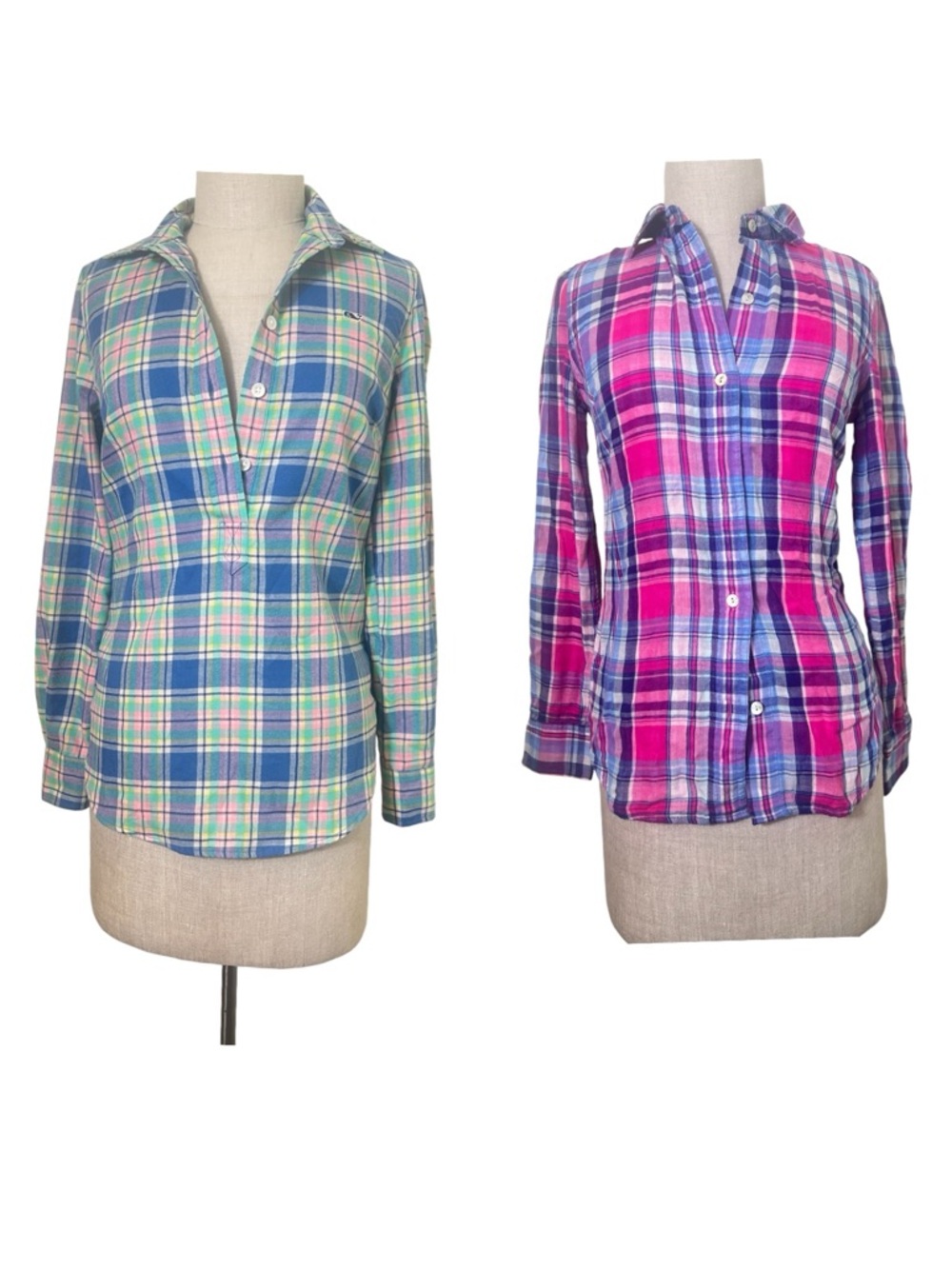 VINEYARD vines Women’s button down Plaid shirt bundle 2 for 1